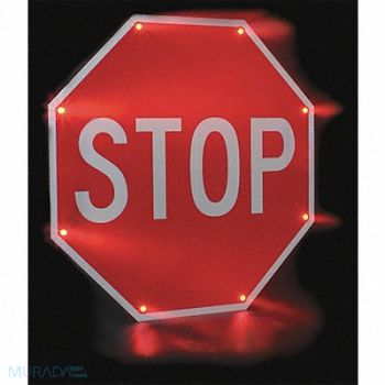 TAPCO LED Stop Sign Stop Aluminum 36 x 36, 3YPG2