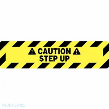 GRAINGER APPROVED Floor Sign Black/Yellow 24 in x 6 in, 3YRU8