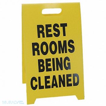 SEE ALL INDUSTRIES Restroom Sign 20 in x 12 in Plastic, 3YTA6
