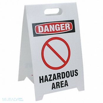 SEE ALL INDUSTRIES Floor Safety Sign White Plastic 20 in H, 3YTD3