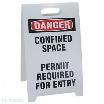 SEE ALL INDUSTRIES Floor Safety Sign White Plastic 20 in H, 3YTD9