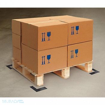 MIGHTY LINE K3730 Floor Tape Black 2 inx6 in L PK100, 3YTE2