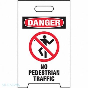 SEE ALL INDUSTRIES Floor Safety Sign White Plastic 20 in H, 3YTE6