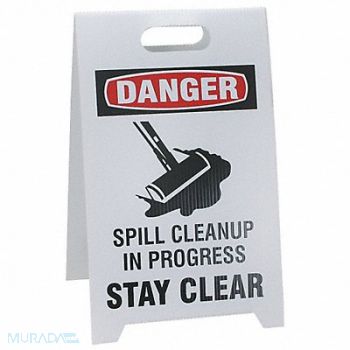 SEE ALL INDUSTRIES Floor Safety Sign White Plastic 20 in H, 3YTE9