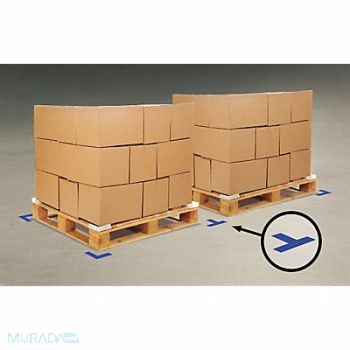 MIGHTY LINE K3722 Floor Tape Blue 2 inx6 in T PK100, 3YTH2