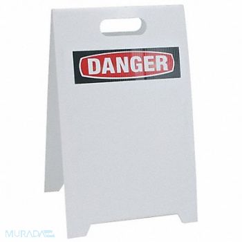 SEE ALL INDUSTRIES Floor Sign White Plastic 20 in H, 3YTJ3