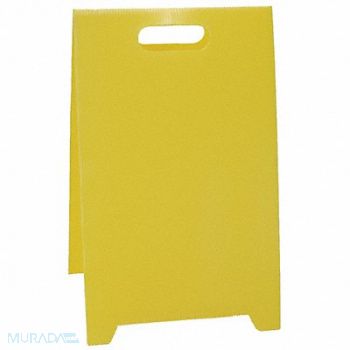 SEE ALL INDUSTRIES Blank Floor Stand Sign Yellow Plastic, 3YTU6
