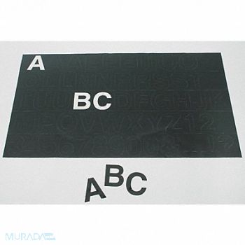 SEE ALL INDUSTRIES Numbers And Letters H5 Black Plastic, 3YTV5