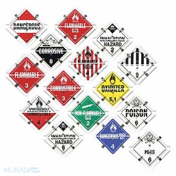 JJ KELLER DOT Container Placard 13 Label W, 3YUG7