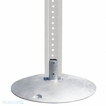 TAPCO Aluminum Bolt-Down Sign Base Silver, 3YVU7