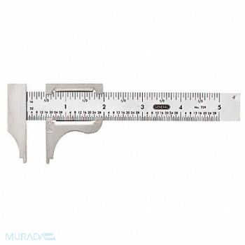 GENERAL Vernier Caliper 4 In SS 1/16 1/32 Grad, 3YWP8