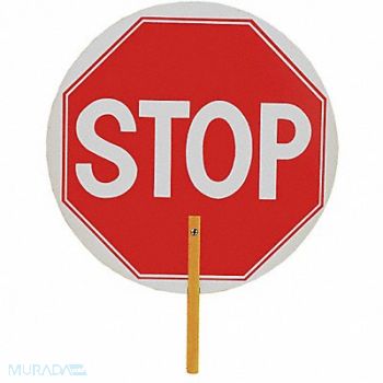 GRAINGER APPROVED Paddle Sign Stop/Stop Plastic, 3YWU1