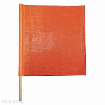 GRAINGER APPROVED Handheld Warning Flag Fluorescent Orange, 3YWY4