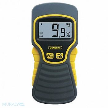 GENERAL Pinless LCD Moisture Meter, 3YXJ8