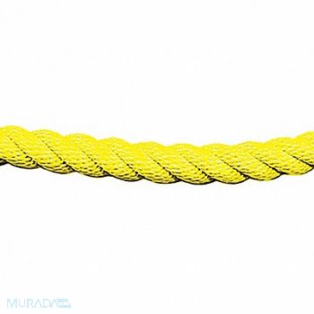 LAWRENCE METAL Barrier Rope 1-1/2 In x 6 ft Yellow, 3ZAE9
