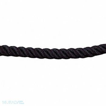LAWRENCE METAL Barrier Rope 1-1/2 In x 6 ft Black, 3ZAF4