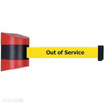 TENSABARRIER D0131 Belt Barrier Red Belt Color Yellow, 3ZDA2