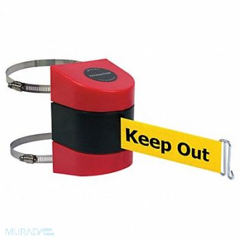 TENSABARRIER D0111 Belt Barrier Red Belt Color Yellow, 3ZAU4