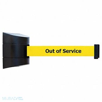 TENSABARRIER D0104 Belt Barrier Black Belt Color Yellow, 3ZAV7