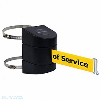 TENSABARRIER D0111 Belt Barrier Black Belt Color Yellow, 3ZAW9