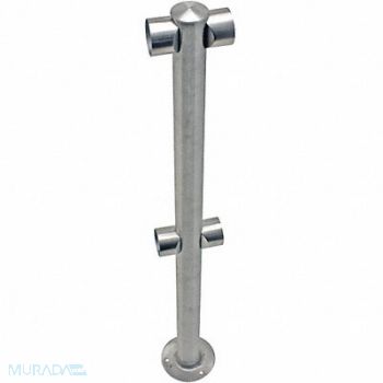 TENSABARRIER Adapta-Rail Center Post Polished Chrome, 3ZCC5