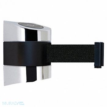 TENSABARRIER D0114 Belt Barrier Chrome Belt Color Black, 3ZCF4