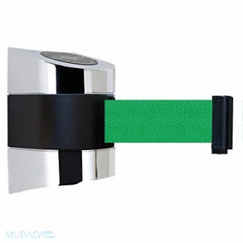 TENSABARRIER D0114 Belt Barrier Chrome Belt Color Green, 3ZCF5