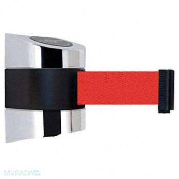 TENSABARRIER D0114 Belt Barrier Chrome Belt Color Red, 3ZCF7