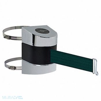 TENSABARRIER D0121 Belt Barrier Chrome Belt Color Green, 3ZCG7