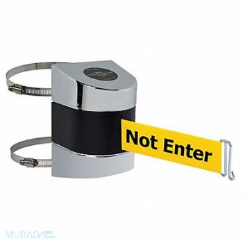 TENSABARRIER D0122 Belt Barrier Chrome Belt Color Yellow, 3ZCH3