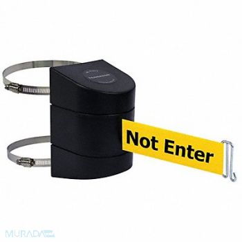 TENSABARRIER D0124 Belt Barrier Black Belt Color Yellow, 3ZCP2