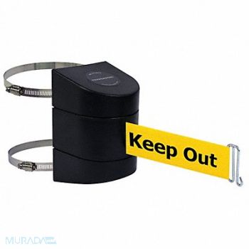 TENSABARRIER D0124 Belt Barrier Black Belt Color Yellow, 3ZCP5