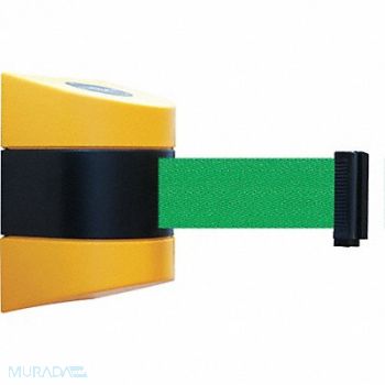 TENSABARRIER D0116 Belt Barrier Yellow Belt Color Green, 3ZCP8