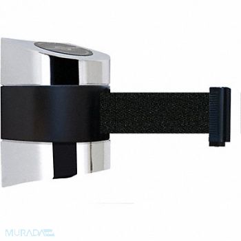 TENSABARRIER D0127 Belt Barrier Chrome Belt Color Black, 3ZCW6