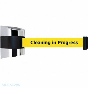 TENSABARRIER D0128 Belt Barrier Chrome Belt Color Yellow, 3ZCX5