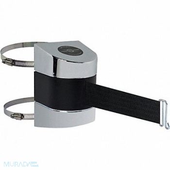 TENSABARRIER D0134 Belt Barrier Chrome Belt Color Black, 3ZCX8