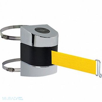 TENSABARRIER D0134 Belt Barrier Chrome Belt Color Yellow, 3ZCY1