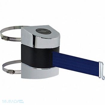 TENSABARRIER D0134 Belt Barrier Chrome Belt Color Blue, 3ZCY3
