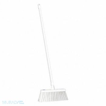 VIKAN Push Broom 53 in Handle L 12 in Face, 3ZDW9