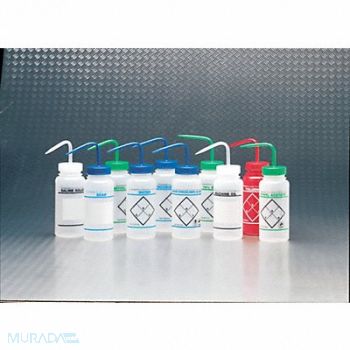 SP SCIENCEWARE Wash Bottle Std 16 oz Saline White PK6, 3ZFH8