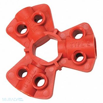 BRADY Pneumatic Fitting Lockout Red, 3ZG17