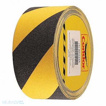 CONDOR AntiSlip Tape 60 ftLx3 W BLK/YLW 60Grit, 3ZG33