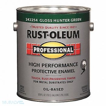 RUST-OLEUM Alkyd Enamel Hunter GreenGloss 1gal, 3ZHX4