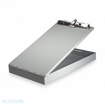 SAUNDERS Storage Clipboard Memo Size Metal Silver, 3ZHY7