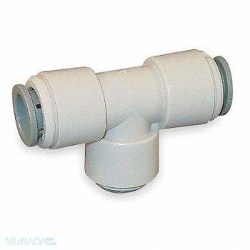 JOHN GUEST Reducing Tee 3/8x3/8x1/4 in Gray PK10, 3ZLE9