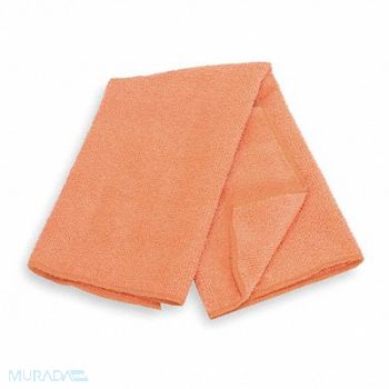 TOUGH GUY Microfiber Cloth 12 x 15 Orange PK2, 3ZNE4