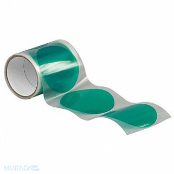 TAPECASE Film Tape 4 in dia Green 3.3 mil PK50, 15C644