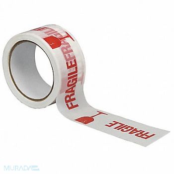 TAPECASE Carton Sealing Tape Red Hot Melt Resin, 15C748
