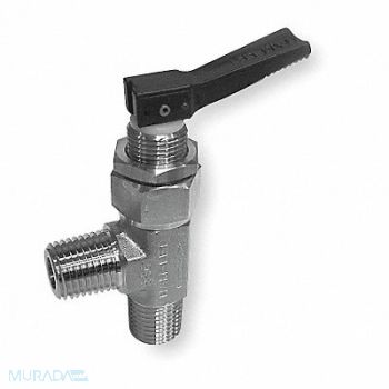 HAM-LET Brass Ball Valve Angle MNPT 1/4 in, 3ZVX3