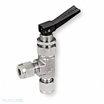 HAM-LET Brass Ball Valve Tube x Tube 1/4 in, 3ZVU9